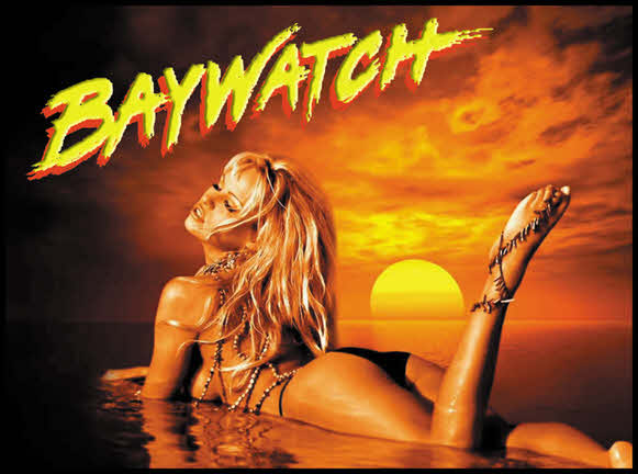 Bay Watch pinball Translite