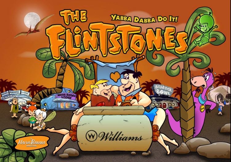 The Flintstones pinball Translite