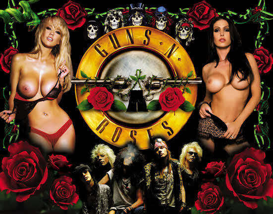 Guns and Roses pinball Translite