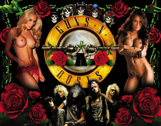 Guns and Roses pinball Translite