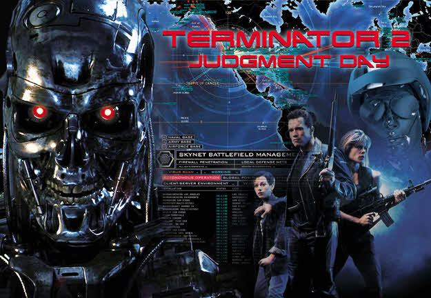 Terminator 2 pinball Translite