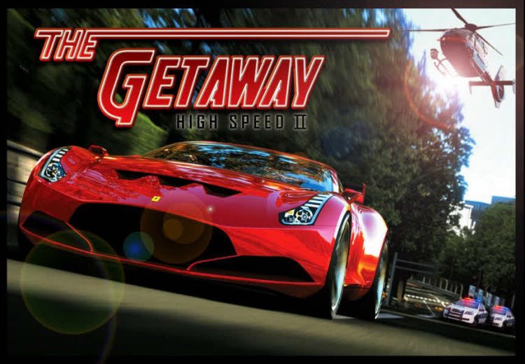 The Getaway pinball Translite