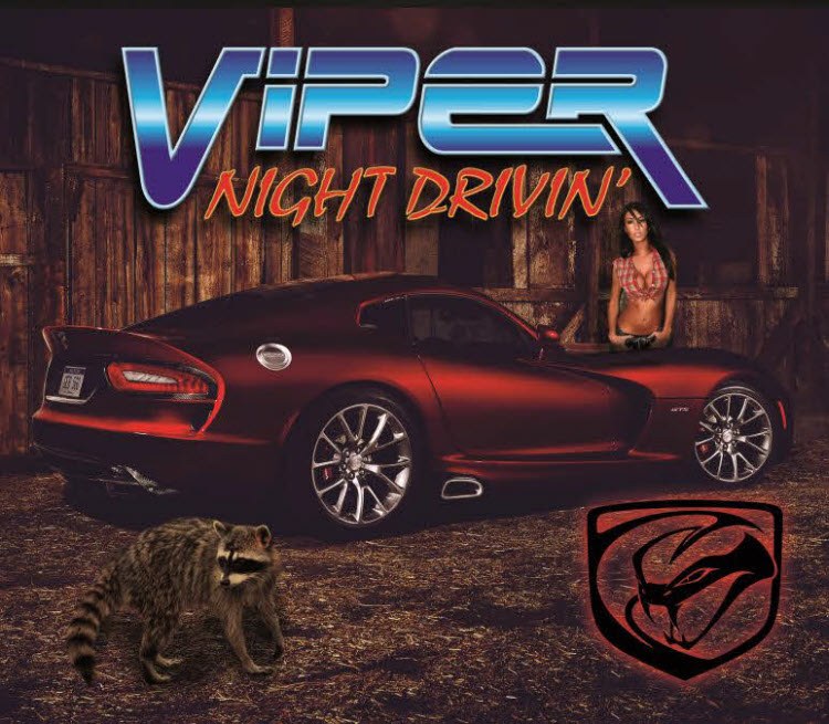 Viper Night Drivin pinball Translite