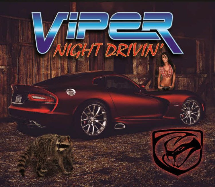 Viper Night Drivin pinball Translite