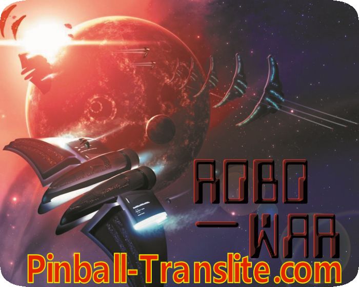 Robo War pinball Translite